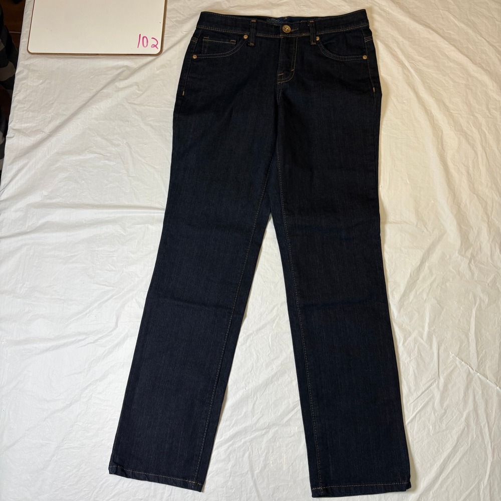 Style Co Jeans Women Size 4P Dark Wash Straight‎ Leg Denim Pants